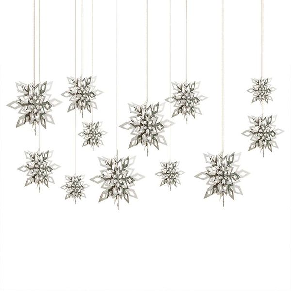 

winter wonderland snowflakes party decorations 3d card hanging paper centerpieces for birthday/christmastree/ year decoration