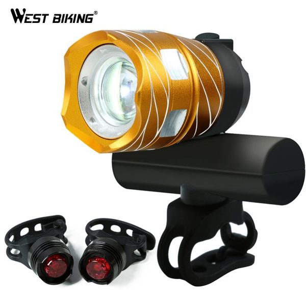 

ultra bright bike light 1200lm zoom waterproof led front headlight taillights usb rechargeable bicycle lights