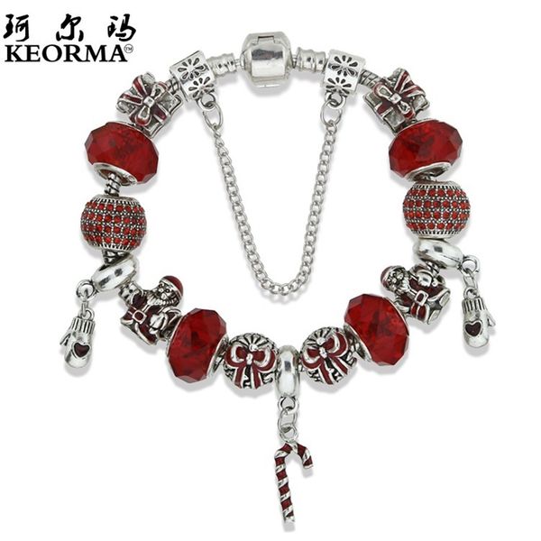 

souvenirs hand catenary japanese alloy santa diy bracelet dripping oil big hole bead pan family