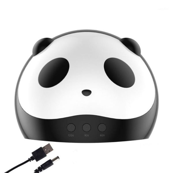 

panda shape nail dryer uv lamp for all gels infrared sensor usb timing polish art machine1