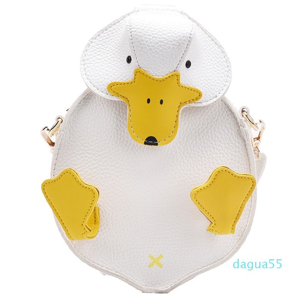 

cute cartoon duck casual pu ladies shoulder tote crossbody mini messenger bag flap handbag purse q1221
