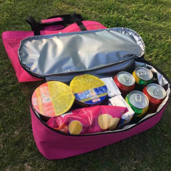 

camp furniture outdoor picnic bag portable dry wet depart cooling mesh for traveling camping insulation fresh-keeping green blue pink