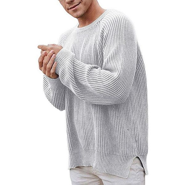 

men's sweaters pullovers men oversize sweater warm hip hop ulzzang casual striped knit retro daily round collar winter clothing 2021, White;black