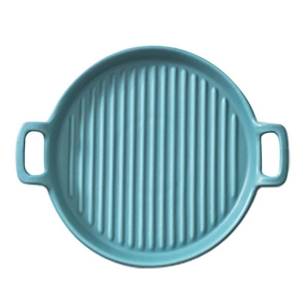 

mats & pads round ceramic serving plate with dual handle porcelain tray for dessert cake appetizers andf889