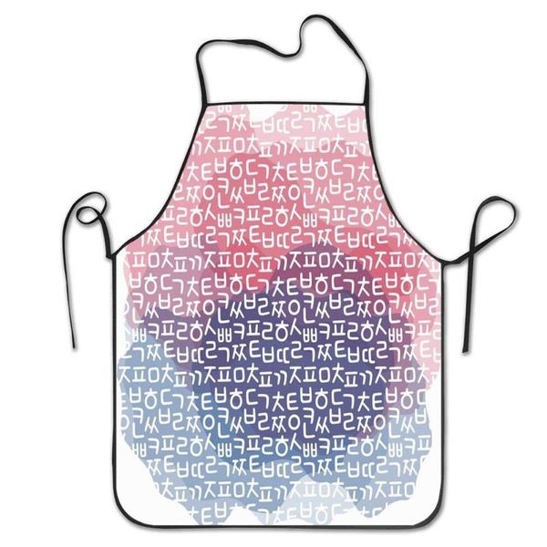 

aprons apron for cooking baking gardening korean alphabet letters pattern