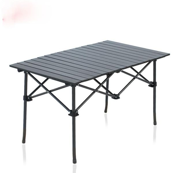 

christmas decorations zq portable stall table rectangular aluminum alloy round picnic barbecue fishing