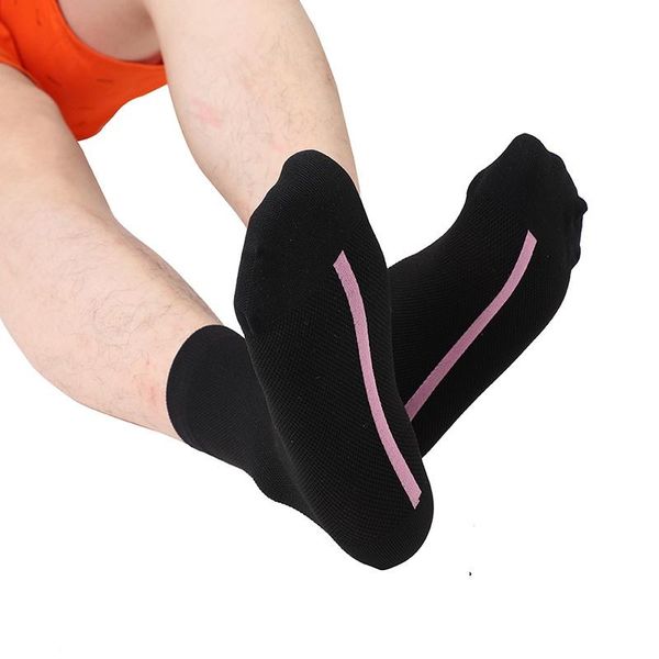 

sports socks bicycle high elastic soft deodorant breathable for compression, Black