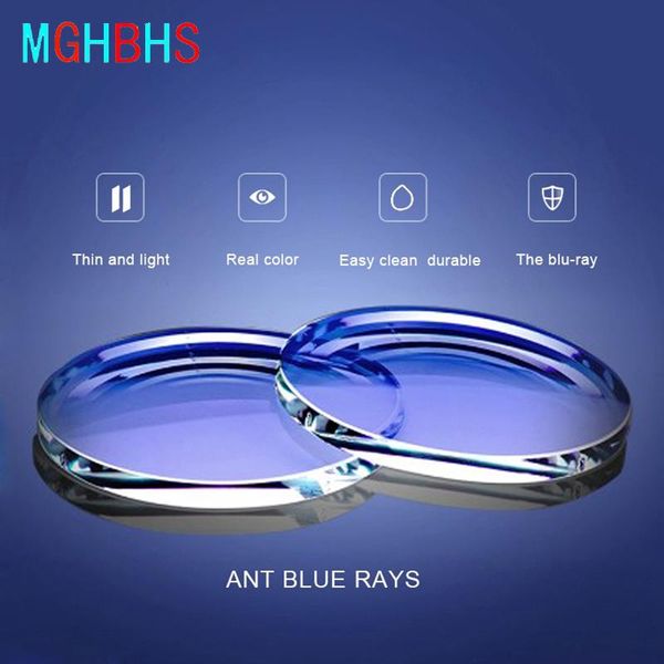 

other fashion accessories anti blue light blocking 1.56 1.61 1.67 1.74 prescription cr-39 resin aspheric glasses lenses myopia hyperopia pre, Silver