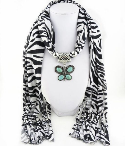 

scarves charms winter scarf necklaces tassel vintageturquoise stone butterfly pendant women necklace wholesale, Blue;gray