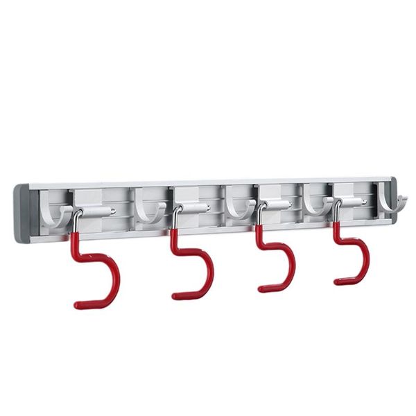 

hooks & rails broom organizer hanger washroom mop holder office multifunction wall mounted garage bathroom storage rack kitchen tool garden