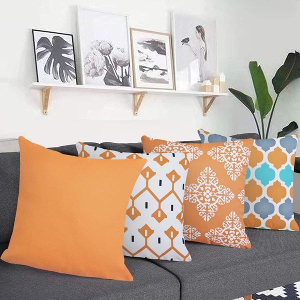 

cushion/decorative pillow 4pc modern geometric decorative throw cases cushion covers for sofa seat chair car blue yellow color 45x45/60x60/5