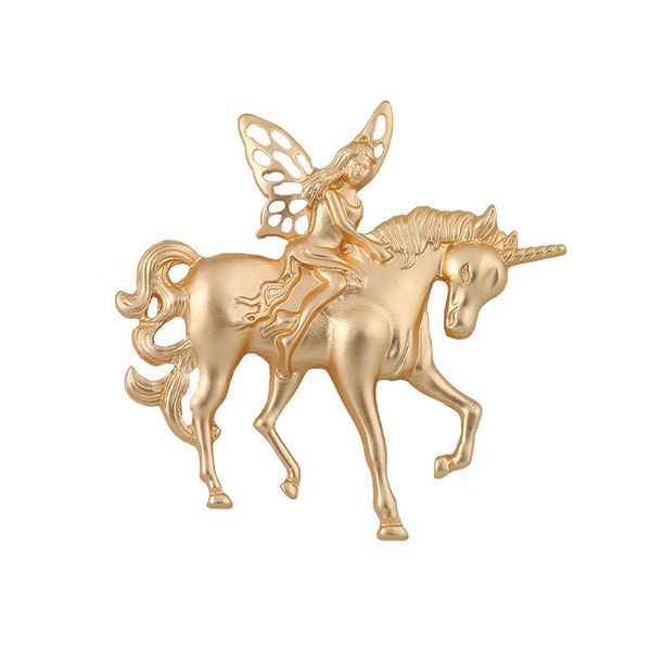 

whole 10 pcs/ lot costume jewellery metal unicorn brooch pin, Gray