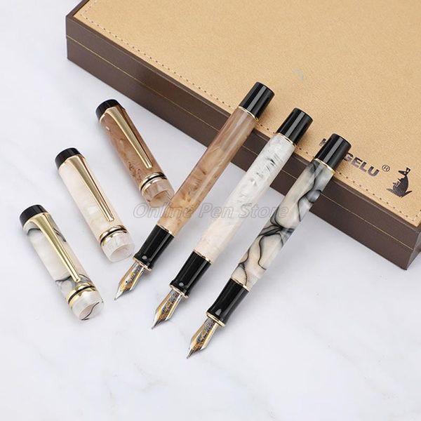 

kaigelu 316 celluloid resin marble barrel 22kgp medium broad nib fountain pen professional stationery writing gift accessory pens
