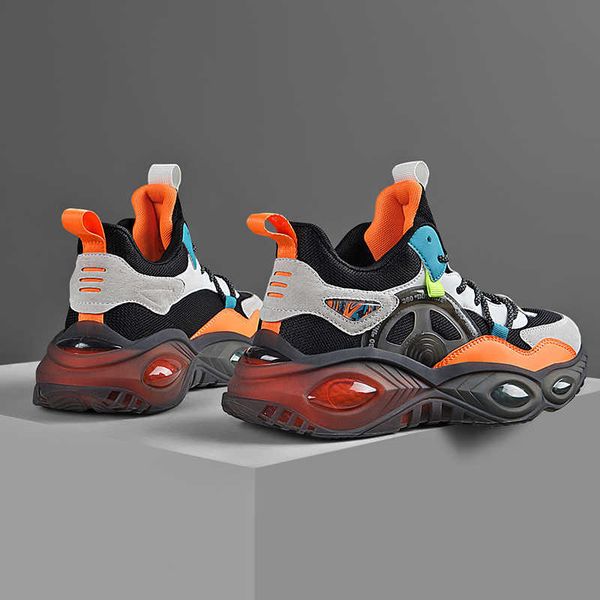

2022 fashion street style comfortable thick men sneakers height light increasing breathable man sport