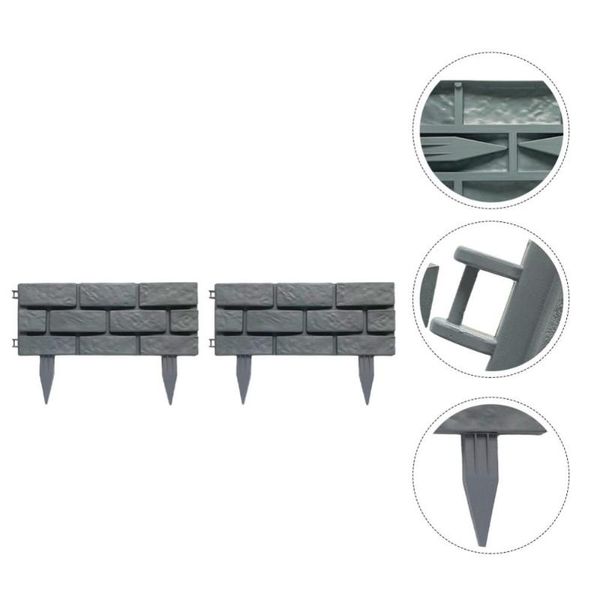 

2pcs fences garden courtyard indoor outdoor (grey) fencing, trellis & gates