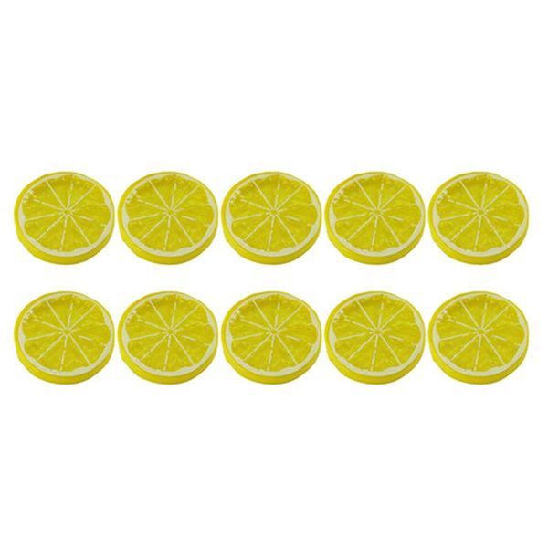 

decorative flowers & wreaths 10pcs fake artificial lime slice garnish fruit house decoration plastic slices
