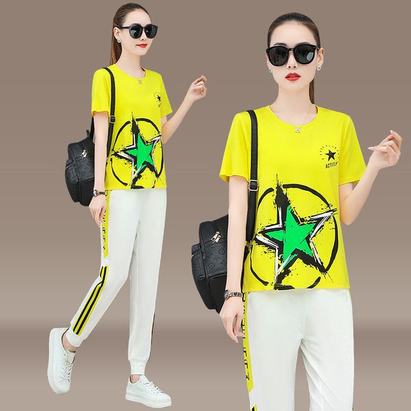 

pants fashion suits women's sports leisure 2021 spring summer wear two piece, White
