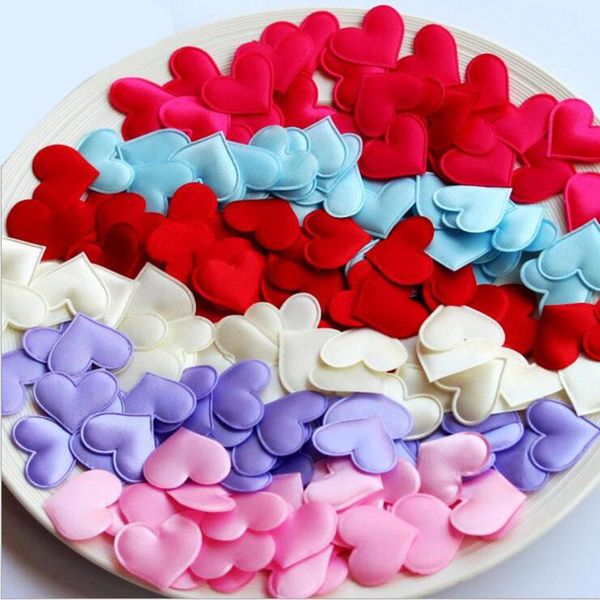 

party decoration 100pcs fabric heart dia 3.2x3.2cm wedding confetti table birthday decorative supplies