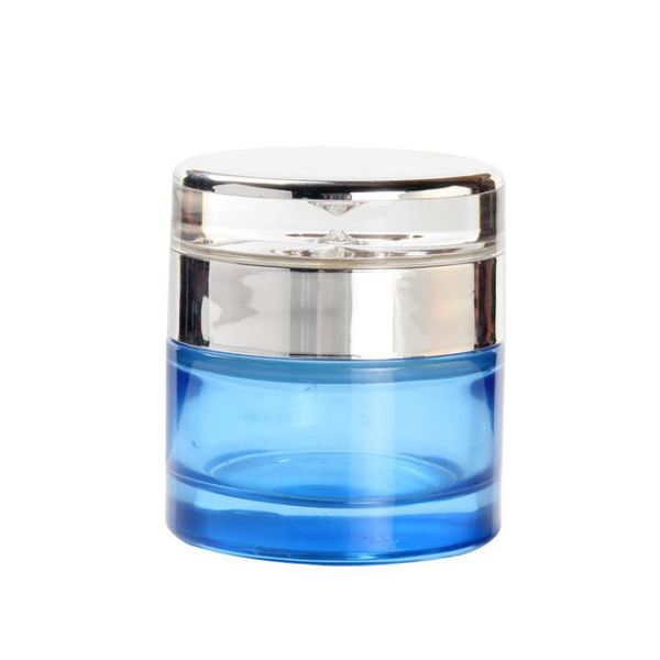 

storage bottles & jars drip series 50g blue cream jar glass cosmetic packaging mask bottle 10pcs/lot
