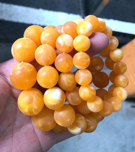 

beaded, strands frosting natural amber second generation beeswax 12-20mm beads bracelet, Black
