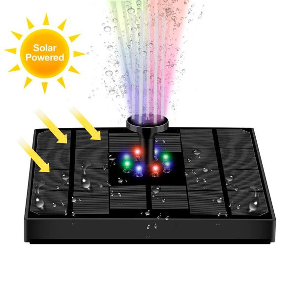 

solar fountain led colorful light swimming pool powered water pump for birdbath backyard pond garden decorations