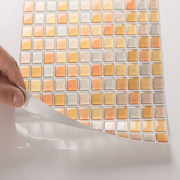 

wall stickers self adhesive wallpaper shell and stick 3d metro effect tiles kicthen