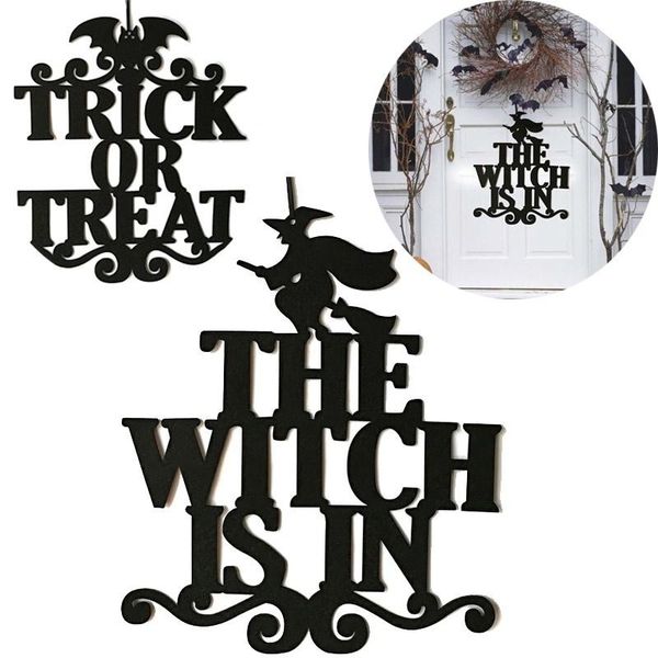 

party decoration halloween door the witch is in hanging sign ornaments for home