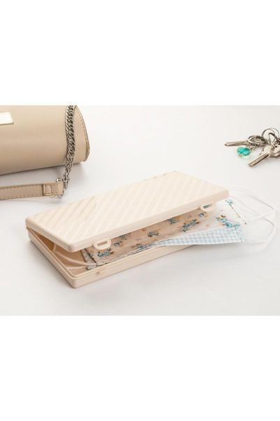 

doris plastic mask box 20x11 cm beige 10030391 bath accessory set