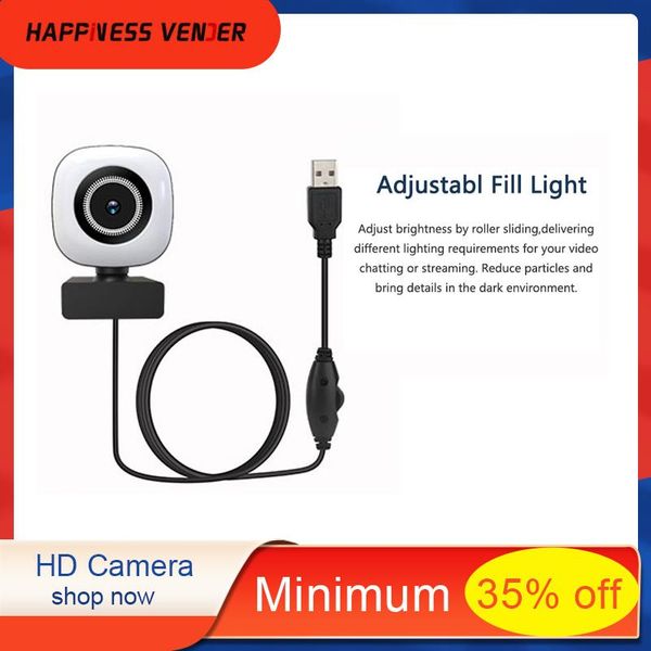 

webcams full hd 2k/1080p webcam auto focus usb computer pc web camera dual noise canceling microphones adjustable fill light