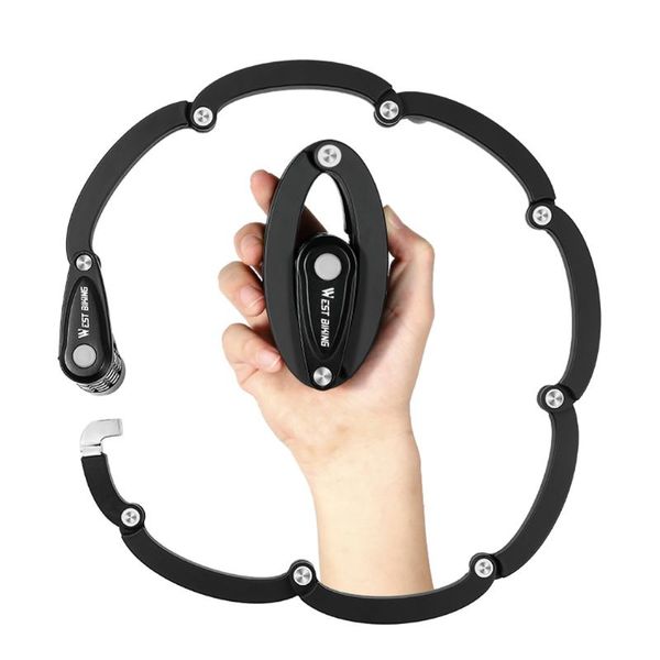 

bike locks west biking bicycle password lock folding chains cycling equipment