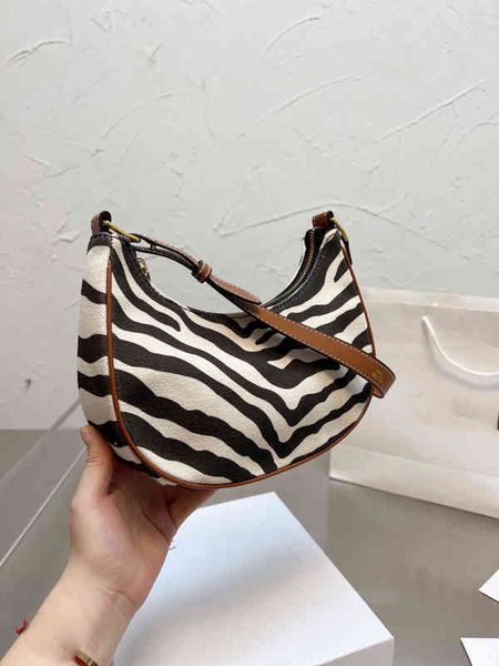 

bags women fashion zebra handbag shoulder leather designer crossbody female underarm purses 220302