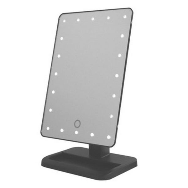

mirrors makeup mirror with light led smart touch screen adjust the brightness cosmetic portable battery deskfolding