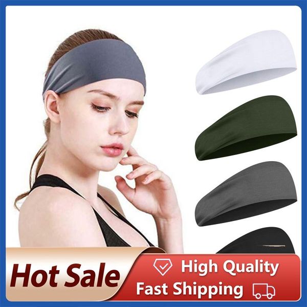 

sport headband running fitness sweatband elastic absorbent sweat cycling jog tennis yoga gym head band hair bandage men women resistance ban