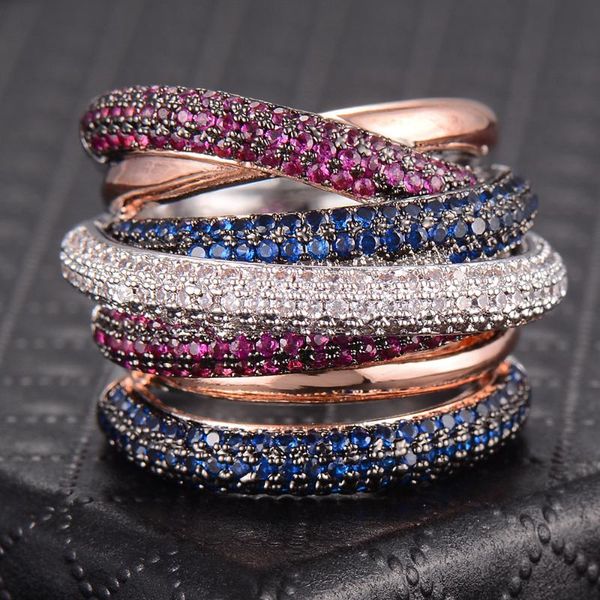 

missvikki 6 7 8 9 size multicolor dubai ring bridal wedding engagement design fashion trendy style luxury jewelry cluster rings, Golden;silver