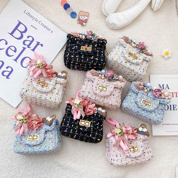 

children's mini handbag princess cross body bags for kids girl small coin wallet pouch baby money change party purse, White
