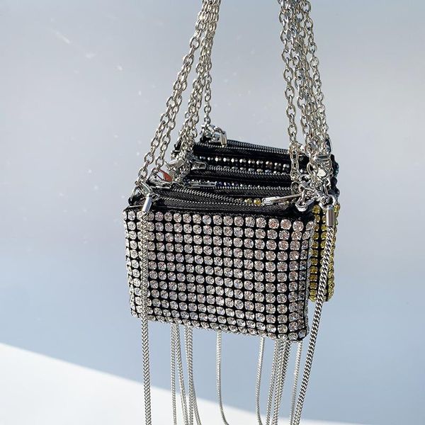 

duffel bags quality luxury designer brand fashion classic lady water drill small hand bag mini flash diamond wallet crossbody a2