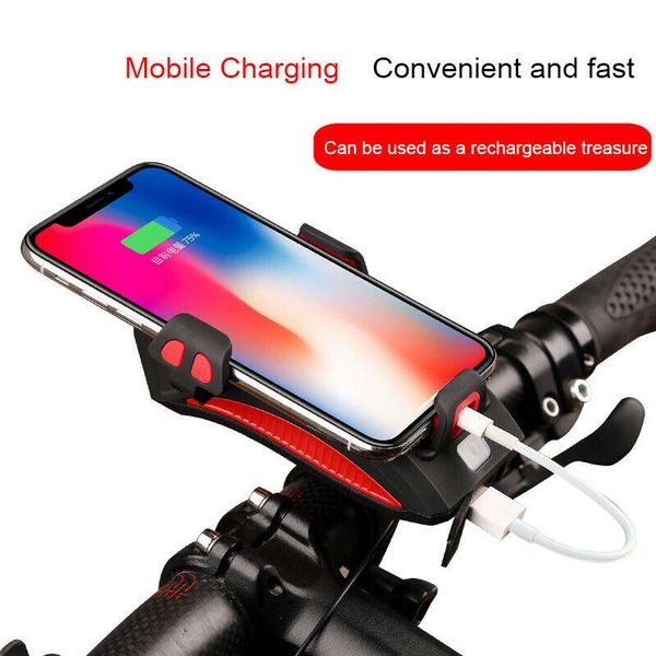 

cell phone mounts & holders 4in1 bike bicycle stands led headlight horn bell bracket holder usb rechargeable for , huwei