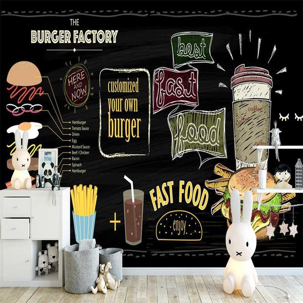 

wallpapers milofi 3d custom wallpaper happy weekend fast food house background wall