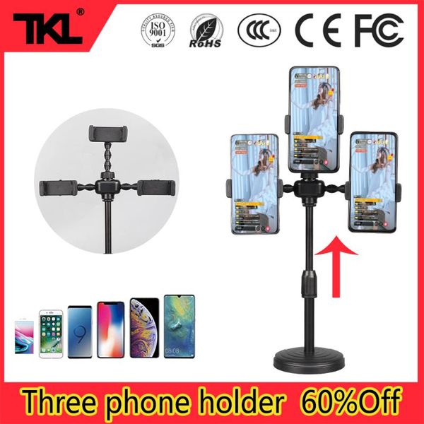 

deskthree phone holder 360 rotation clip microphone stand for webcam live video chat take pos microphones
