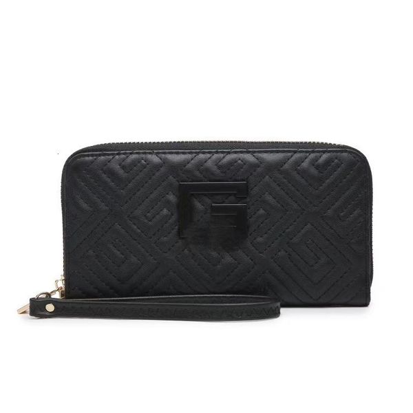 

simple fashion embroidered long hand multi-layer certificate bag women's purse