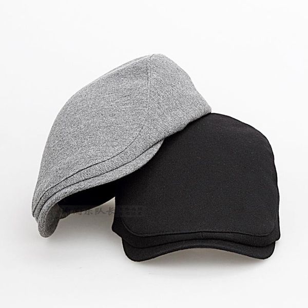 

berets 2021 autumn and winter casual ivy hat women outoors beret men solid color fitted sboy cap 56-58cm, Blue;gray