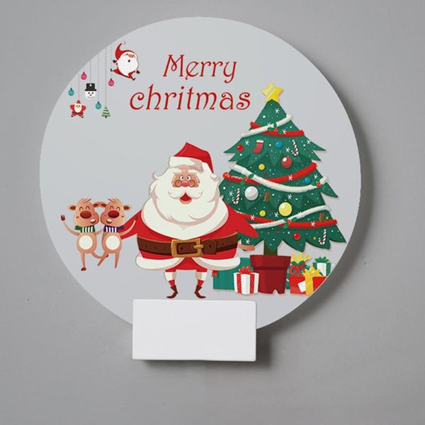 

wall lamp portable creative led lamps acrylic round christmas ornament xmas party gifts holiday happy year decoration lights