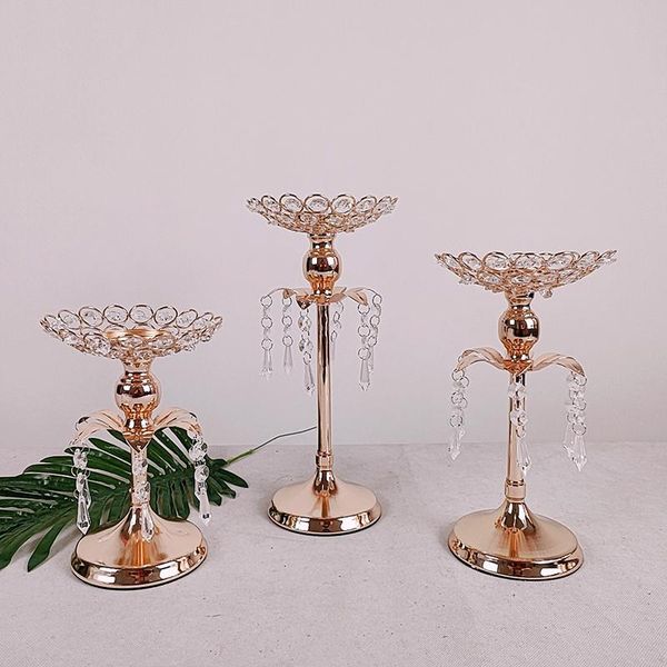 

other bakeware 1pcs/lot candlestick holders, gold crystal metal for wedding or decoration