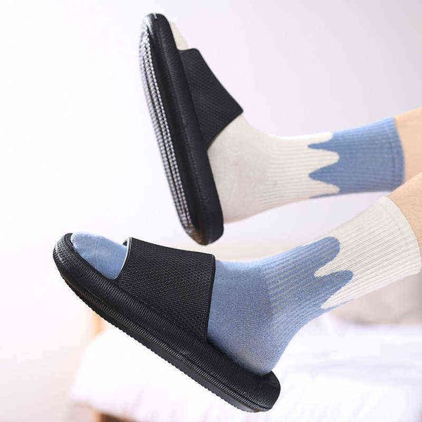 

2022 wholesale slippers indoor designer runners womens slippers knitted luxury sandal large sizes autumn women's shoes tennis y220310, Black