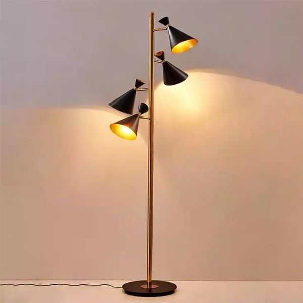 

floor lamps postmodern led standing lights rotatable 4 heads horn lamp villa bedroom exhibition hall corner lustre lighting