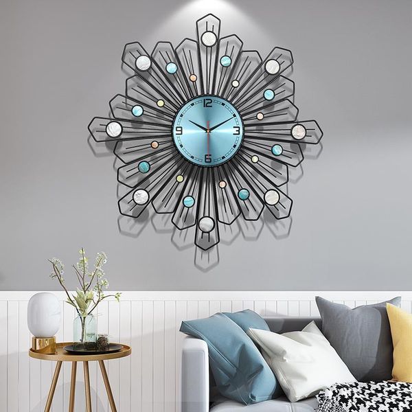 

wall clocks [hht] nordic personality shell iron clock modern home decoration accessories living room fashion luxury hanging
