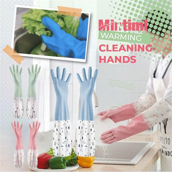 

disposable gloves a pair of kitchen dishwashing household rubber silicone cleaning laundry45#