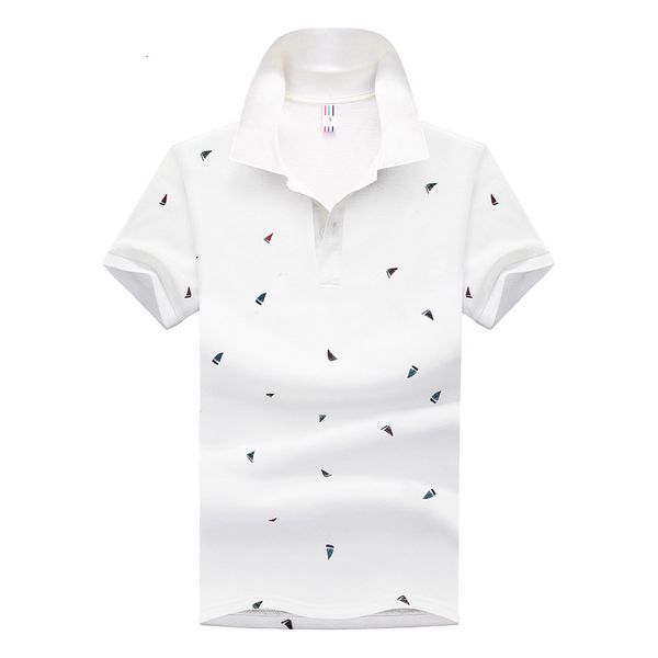 

men's polos short sleeve shirts for men sailboat print 2021 summer streetwear mens t-shirt casual shirt male clothing leog, White;black