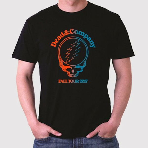 

new dead and company logo men's black t-shirt size s to 3xl, White;black