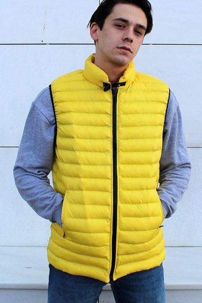 

yellow mens gel inflatable vest men's vests, Black;white